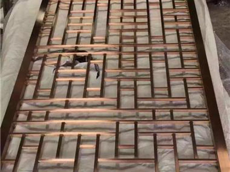 仿古铜色半岛网页版隔断屏风镀色方法及及具体细节