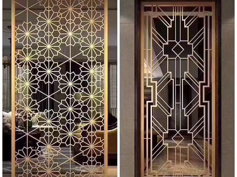 半岛网页版玫瑰金屏风用抛光